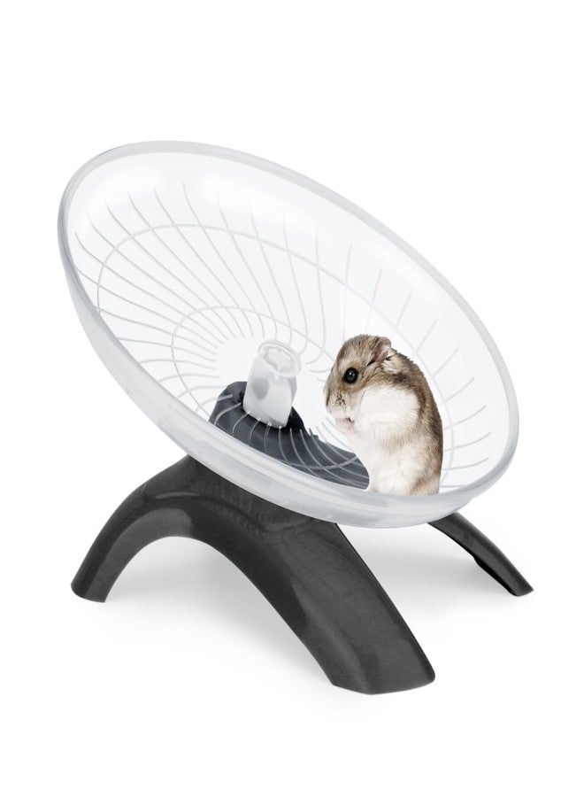 Reshiho Hamster Wheel Silent Hamster Exercise Wheel Running Spinner Hamster Flying Saucer for Hamsters Gerbils Mice and Other Small Pets (Black) - Image 1
